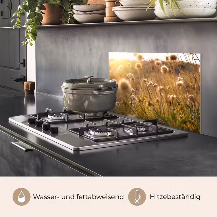 Spritzschutz Küche - Pflanzen - Natur - Blumen - Sonne - Horizont — 2