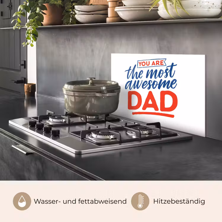 Spritzschutz Küche - Papa - Vatertag - Sprichwörter — 2