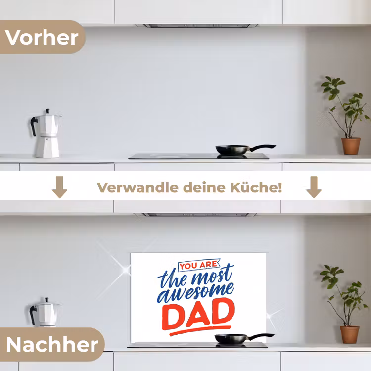 Spritzschutz Küche - Papa - Vatertag - Sprichwörter — 7