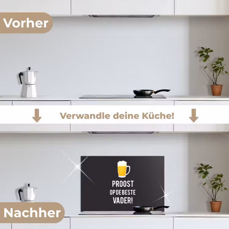 Spritzschutz Küche - Sprichwörter - Ein Hoch auf den besten Papa - Zitate - Papa — 7