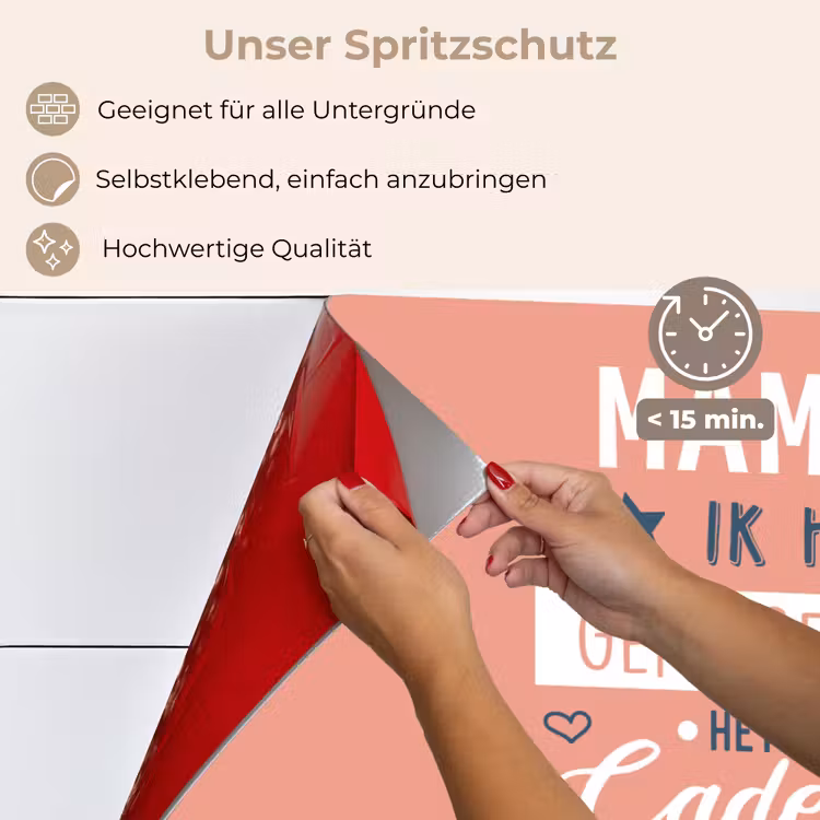 Spritzschutz Küche - Sprichwörter - Mama - Zitate - Mama, du hast uns schon — 4