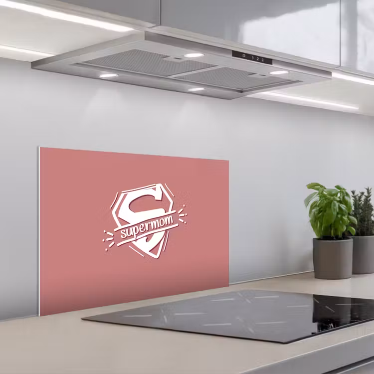 Spritzschutz Küche - Sprichwörter - Supermom - Mutter - Zitate — 1