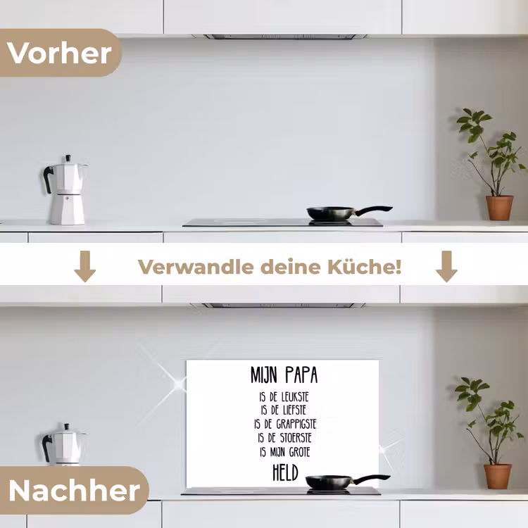 Spritzschutz Küche - Zitate - Daddy ist mein großer Held - Sprichwörter - Daddy — 7