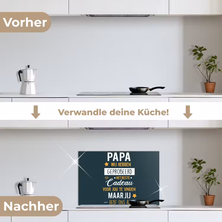 Spritzschutz Küche - Zitate - Daddy - Sprichwörter - Daddy du hast uns schon — 7