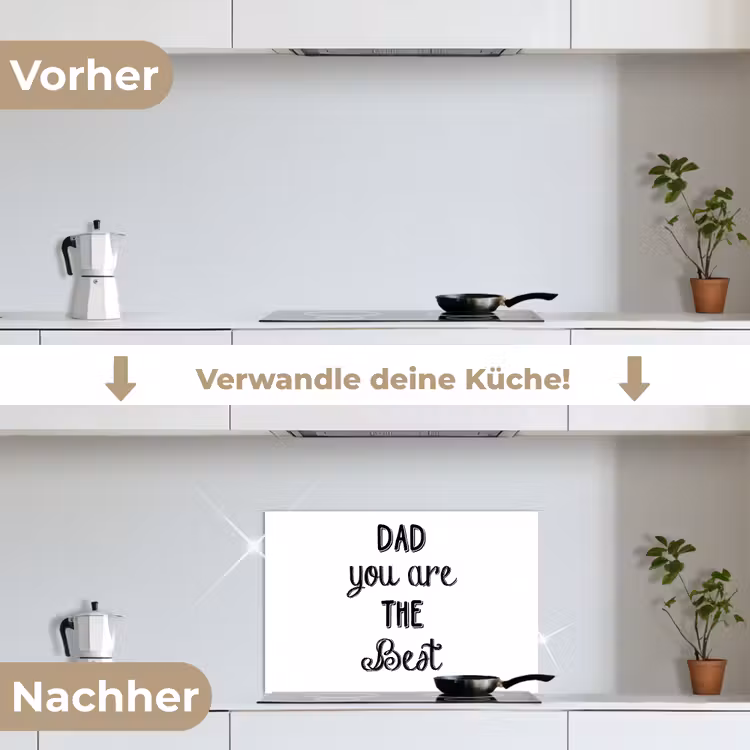 Spritzschutz Küche - Zitate - Papa du bist der Beste - Sprichwörter - Papa — 7