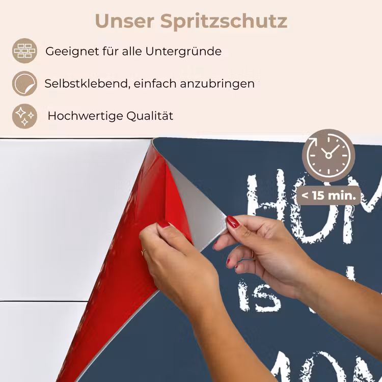 Spritzschutz Küche - Zitate - Zuhause ist, wo Mama ist - Sprichwörter - Mutter — 4