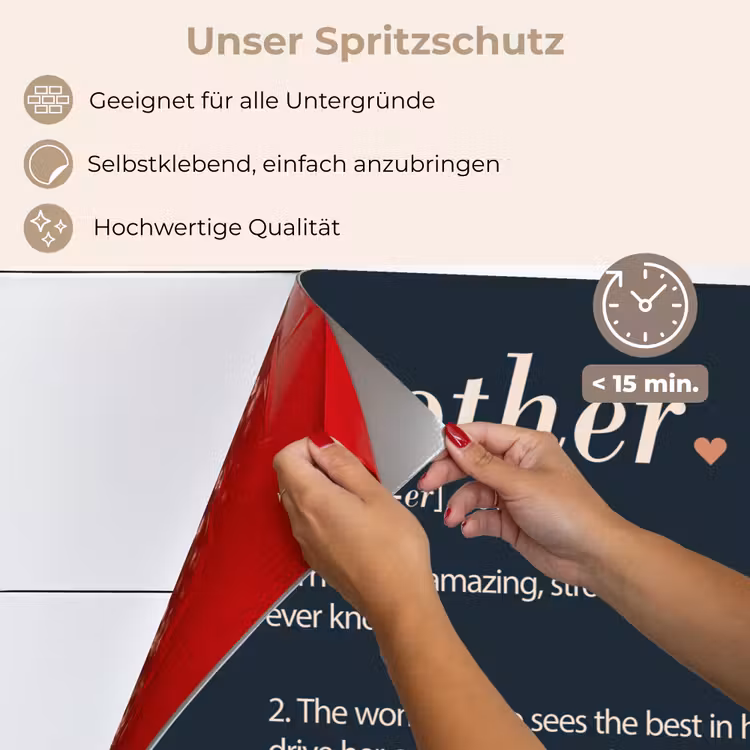 Spritzschutz Küche - Mum Definition - Mutter - Zitate - Sprichwörter — 4
