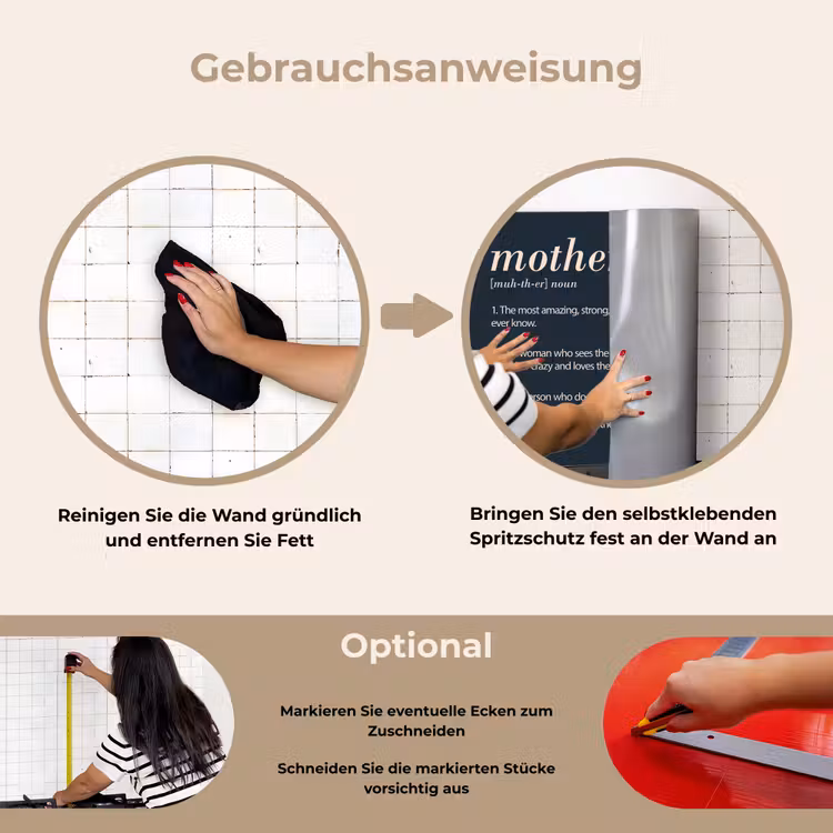 Spritzschutz Küche - Mum Definition - Mutter - Zitate - Sprichwörter — 6