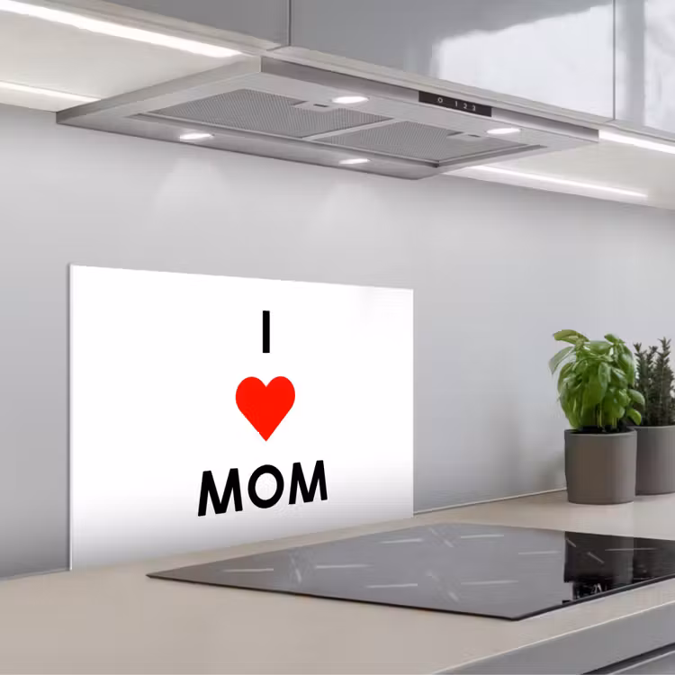 Spritzschutz Küche - Sprüche - Zitate Ich liebe Mama - Muttertag - Mama - Geschenk für die Mama — 1