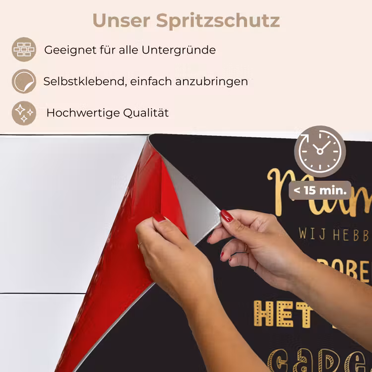 Spritzschutz Küche - Sprüche - Zitate Mum Du hast uns schon - Mutter - Muttertagsgeschenk für Mutti - Gold — 4
