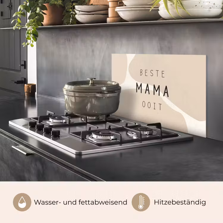 Spritzschutz Küche - Zitate - Beste Mutter aller Zeiten - Mutter - Sprichwörter — 2