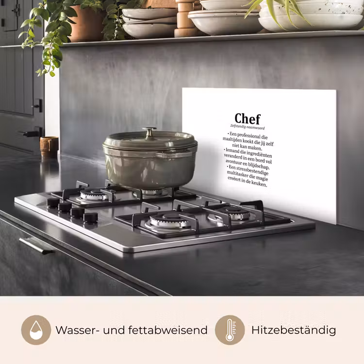 Spritzschutz Küche - kochen - definition - koch - küche - sprichwörter - Wörterbuch — 2