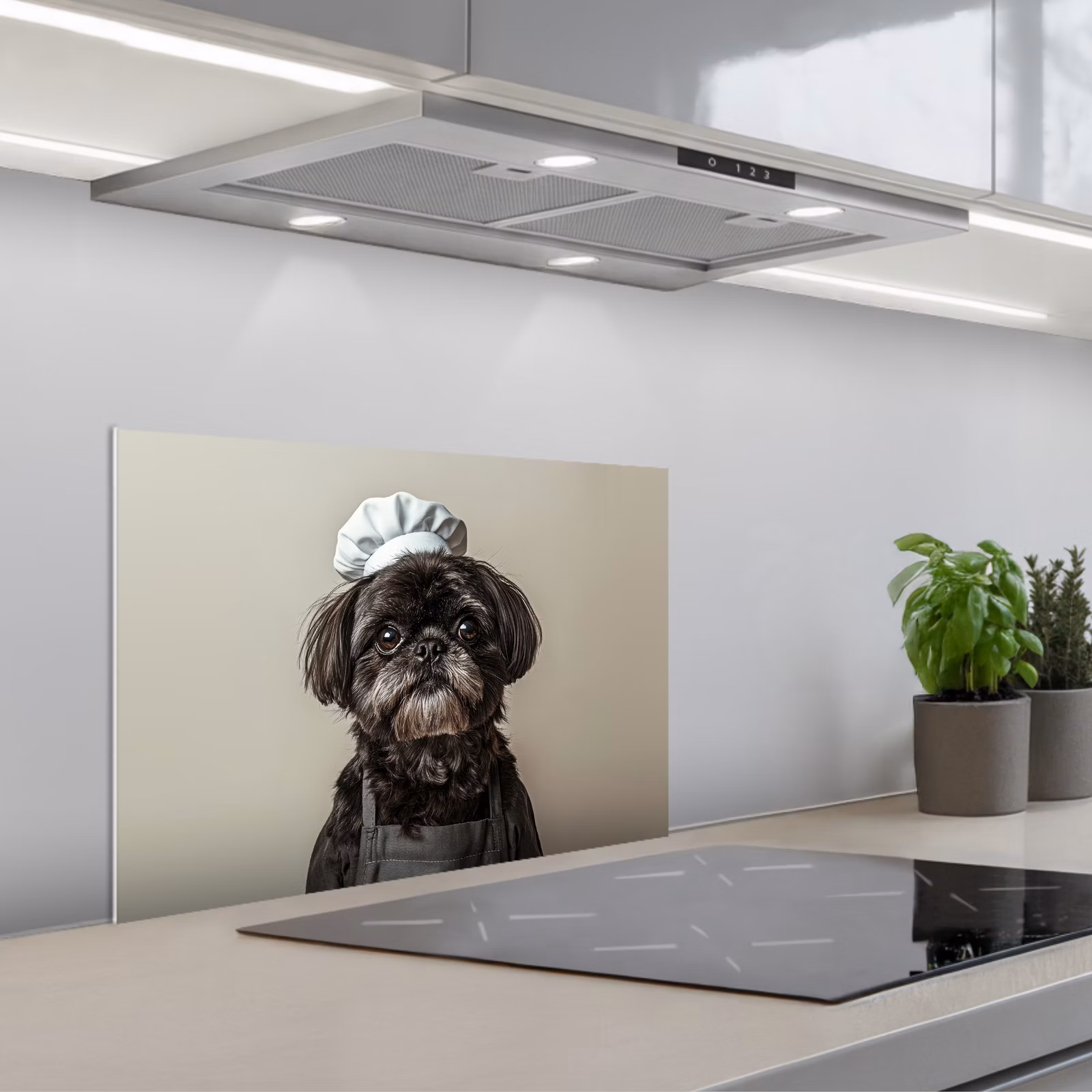 Spritzschutz Küche - Kochkleidung - Schwarz - Hund — 1