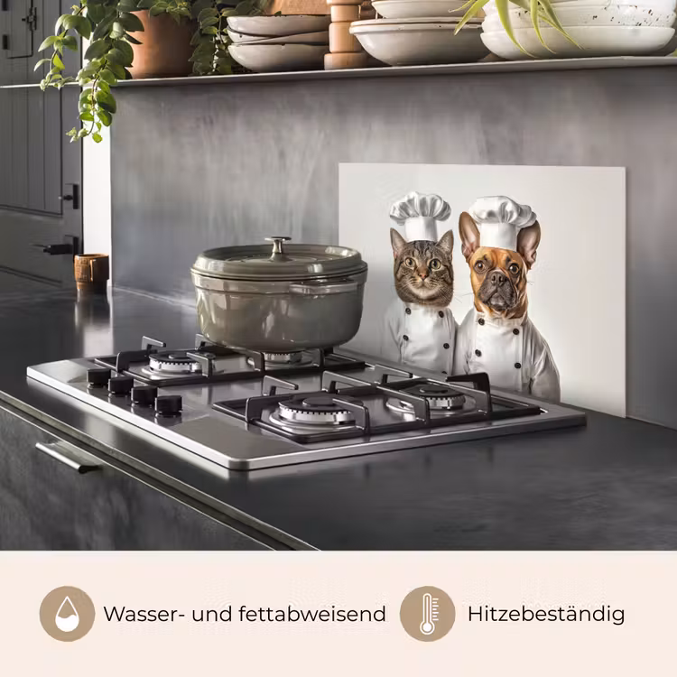 Spritzschutz Küche - Katze - Hund - Kochkleidung — 2