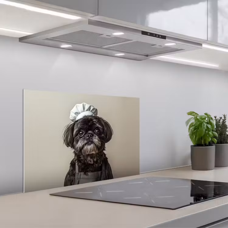 Spritzschutz Küche - Kochkleidung - Schwarz - Hund — 1