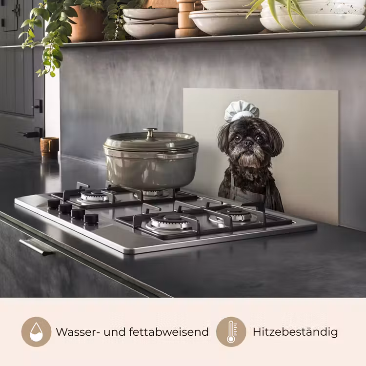 Spritzschutz Küche - Kochkleidung - Schwarz - Hund — 2