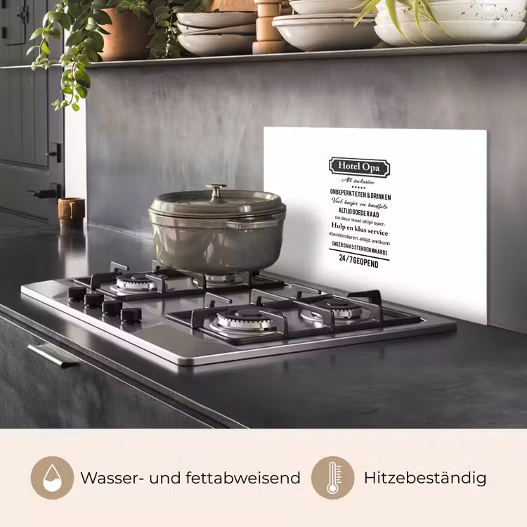 Spritzschutz Küche - Zitate - Hotel Opa - Sprichwörter - Opa — 2
