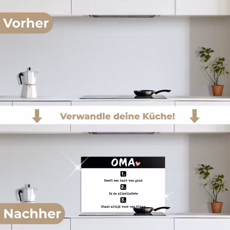 Spritzschutz Küche - Zitate - Oma ist die Süßeste - Sprichwörter - Oma — 7