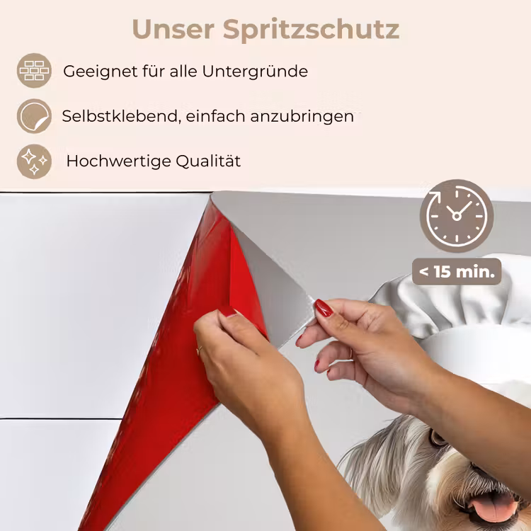 Spritzschutz Küche - Hund - Weiß - Koch — 4