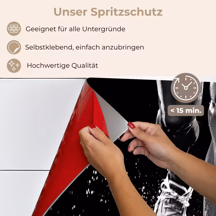 Spritzschutz Küche - Laufschuhe - Laufen - Drops - Schwarz — 4