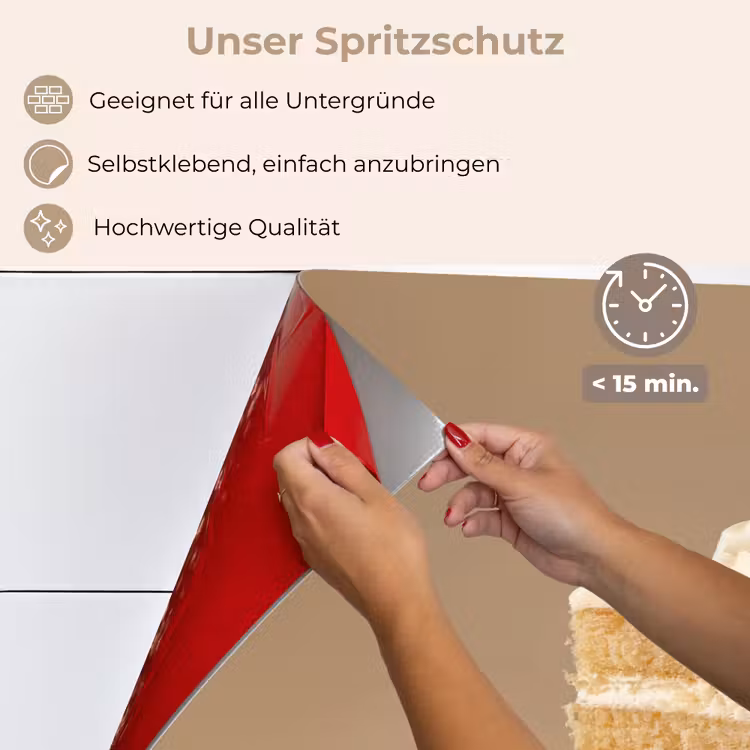 Spritzschutz Küche - Vanillekuchen - Torte - Cremig — 4