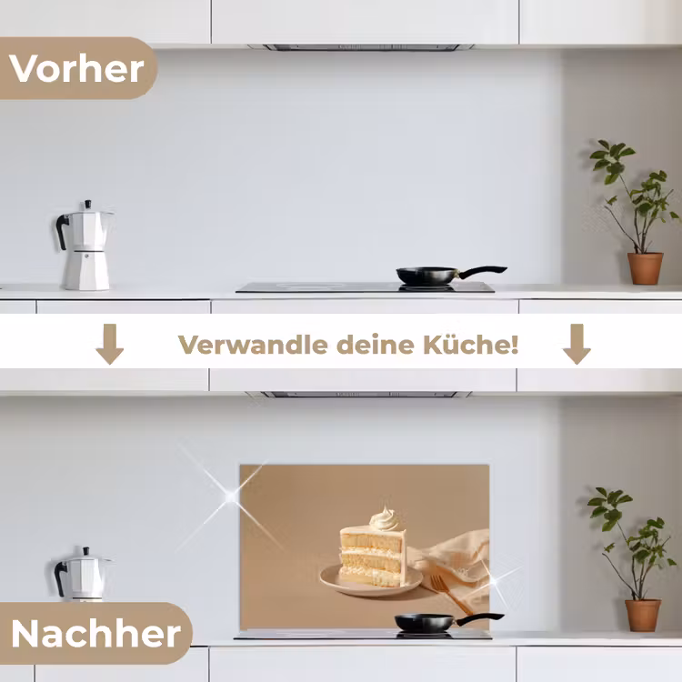 Spritzschutz Küche - Vanillekuchen - Torte - Cremig — 7