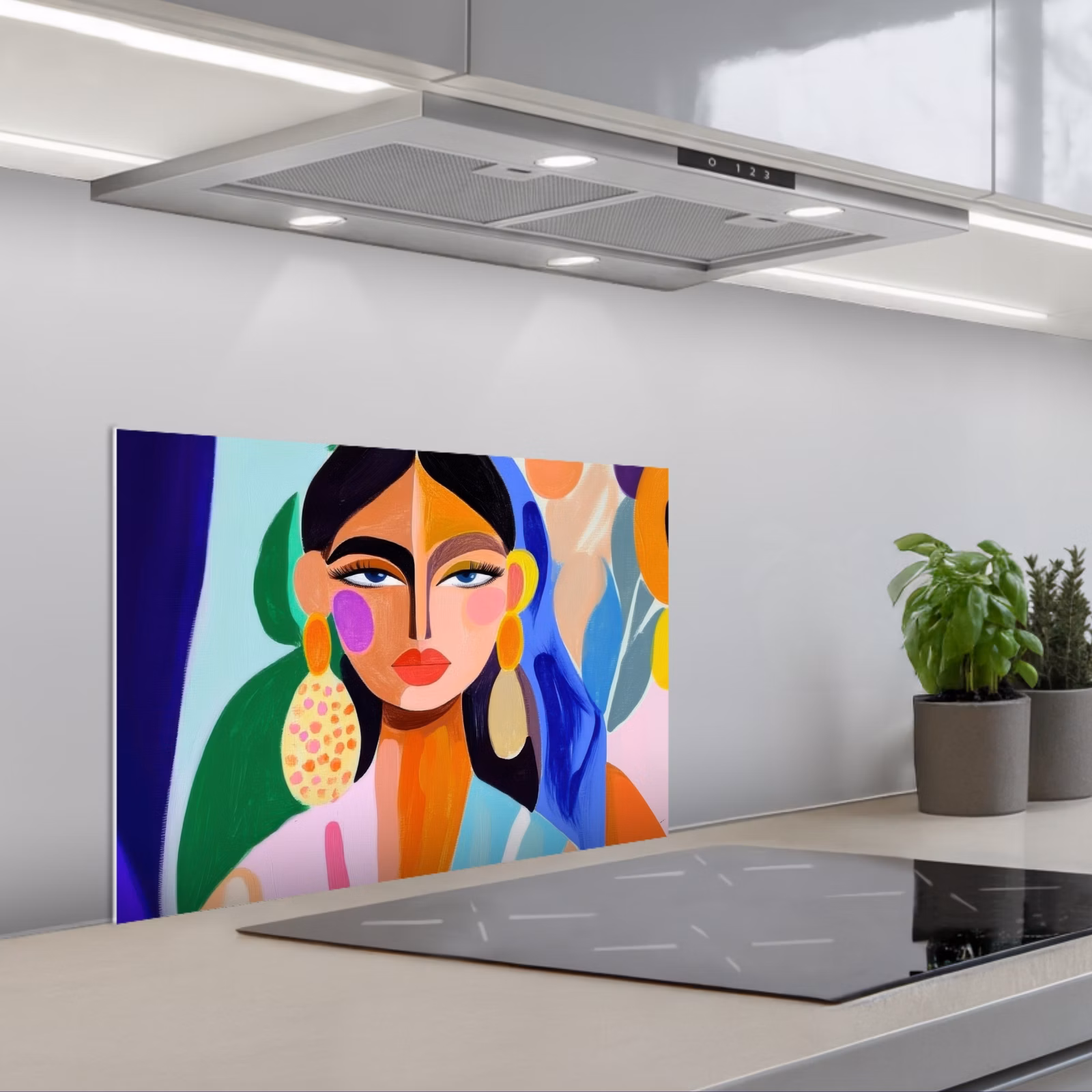 Spritzschutz Küche - Porträt - Frau - Modern — 1