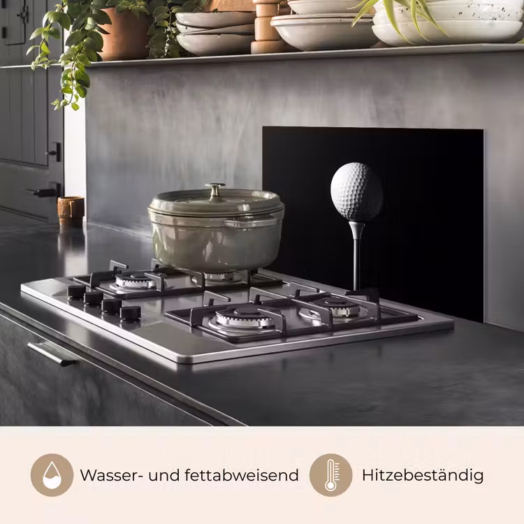 Spritzschutz Küche - Golfball - Minimalistisch - Weiß — 2