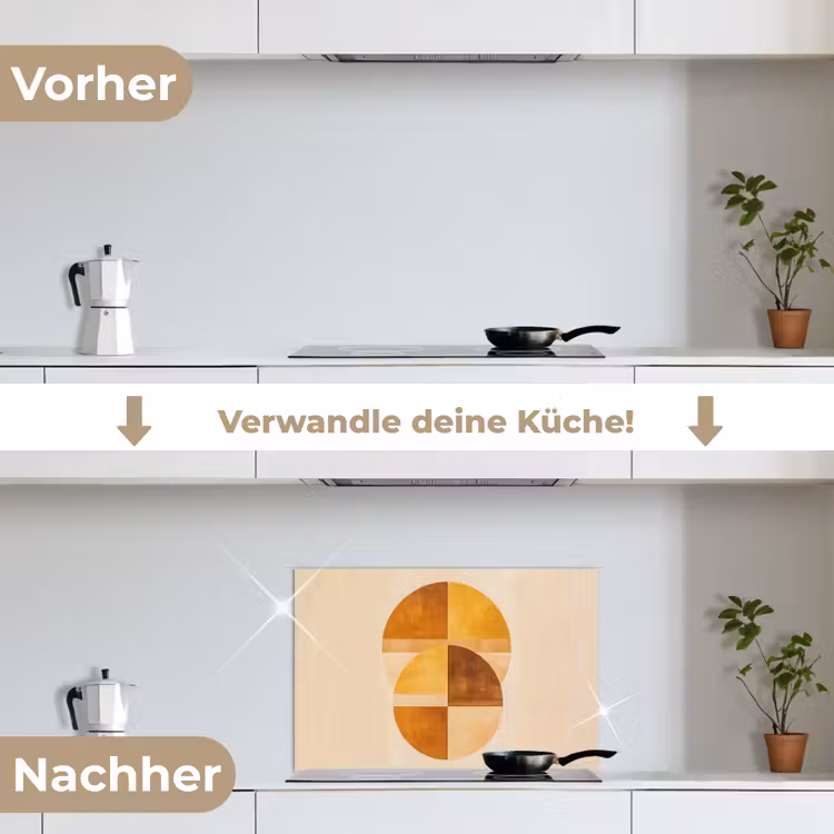 Spritzschutz Küche - Kreise - Gelb - Minimalistisch — 7