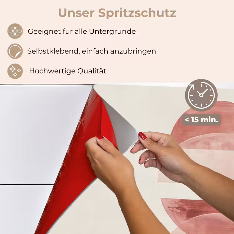 Spritzschutz Küche - Minimalistisch - Kreise - Rosa — 4