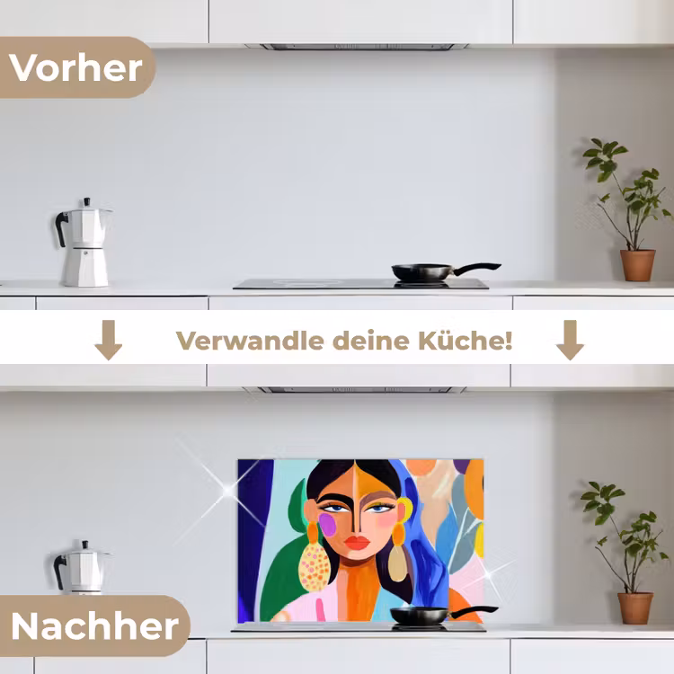 Spritzschutz Küche - Porträt - Frau - Modern — 7