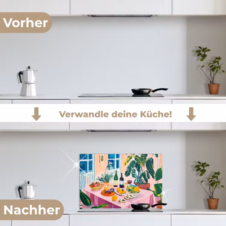 Spritzschutz Küche - Tisch - Wein - Obst — 7