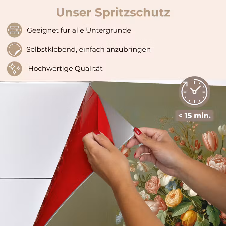 Spritzschutz Küche - Vase - Pastell - Farben - Blumen — 4