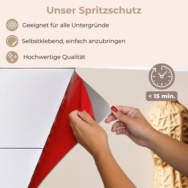Spritzschutz Küche - Erdnuss - Roh - Beige — 4