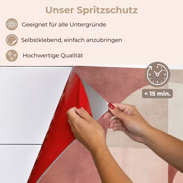 Spritzschutz Küche - Figuren - Abstrakt - Rosa — 4