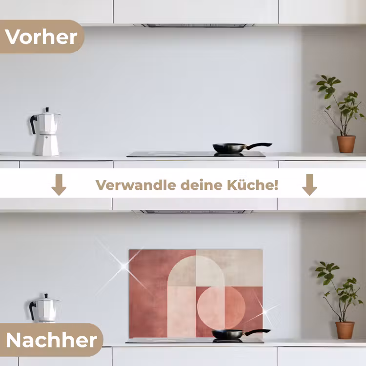 Spritzschutz Küche - Figuren - Abstrakt - Rosa — 7