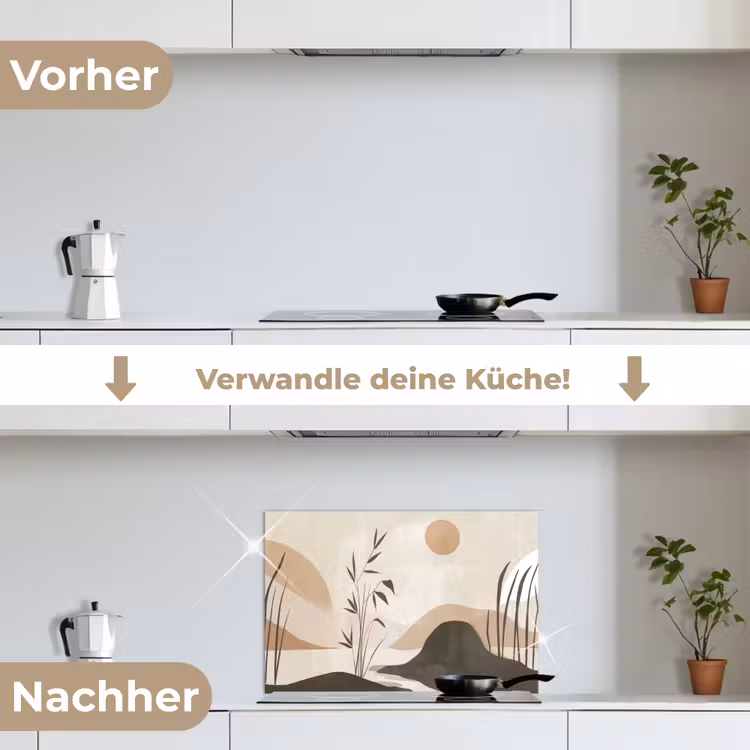 Spritzschutz Küche - Japandi - Landschaft - Beige — 7