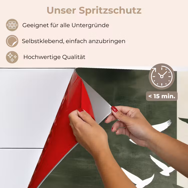 Spritzschutz Küche - Japandi - Vogel - Grün — 4