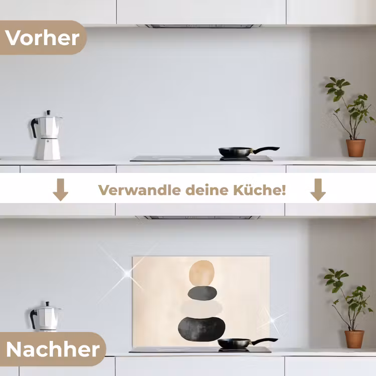 Spritzschutz Küche - Japandi - Wabi sabi - Beige — 7
