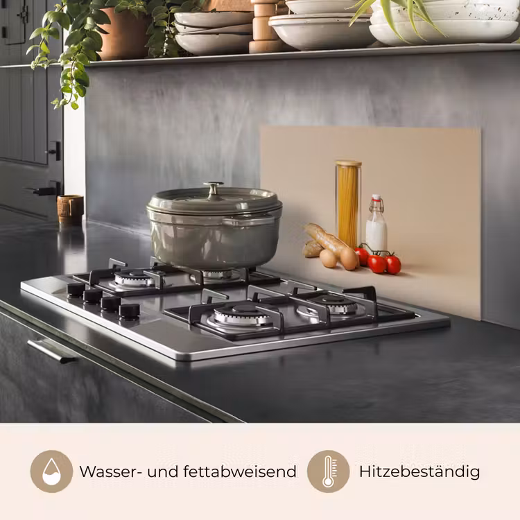 Spritzschutz Küche - Spaghetti - Milch - Tomaten - Eier - Brot — 2