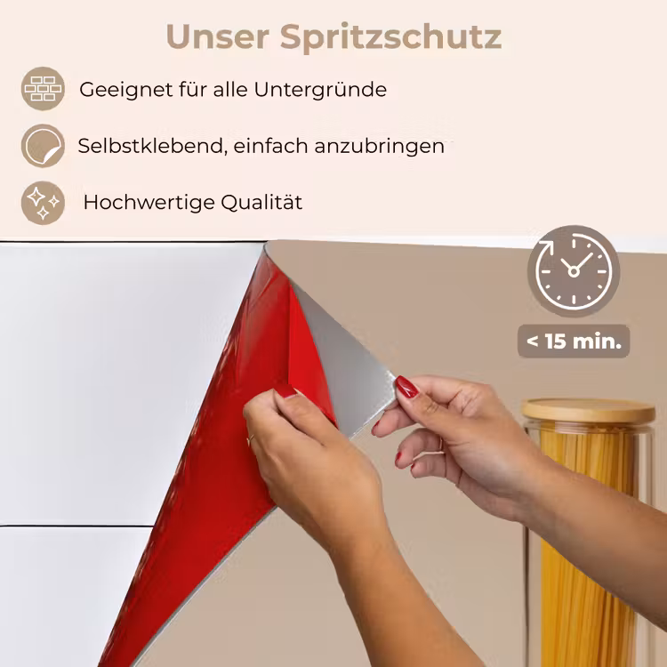 Spritzschutz Küche - Spaghetti - Milch - Tomaten - Eier - Brot — 4
