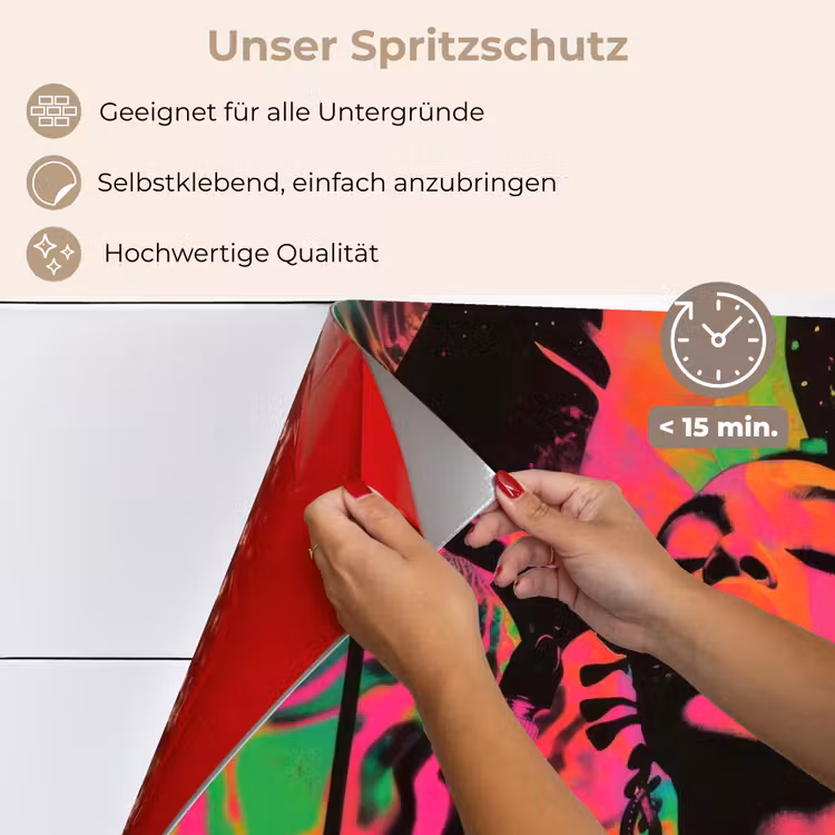 Spritzschutz Küche - Neon - Frau - Mikrofon — 4