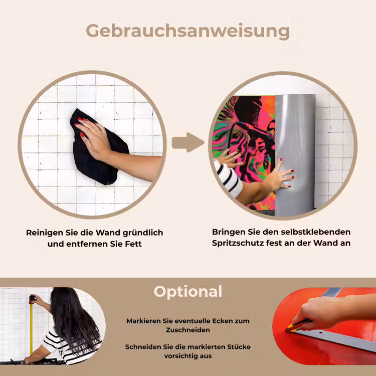 Spritzschutz Küche - Neon - Frau - Mikrofon — 6
