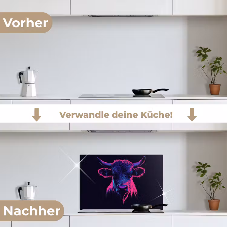 Spritzschutz Küche - Taurus - Neon - Schwarz - Farbe — 7