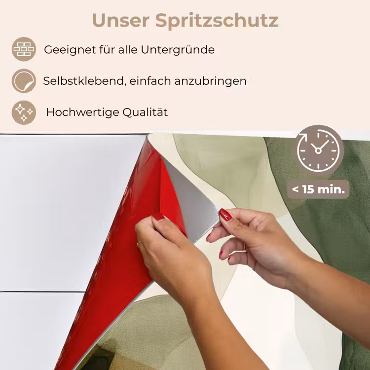 Spritzschutz Küche - Japandi - Abstrakt - Grün — 4