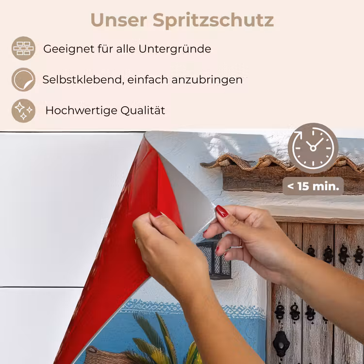 Spritzschutz Küche - Tür - Körbe - Pflanzen — 4