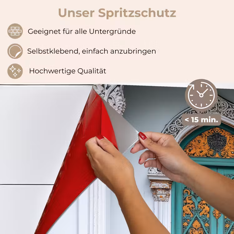 Spritzschutz Küche - Tür - Muster - Pflanzen — 4