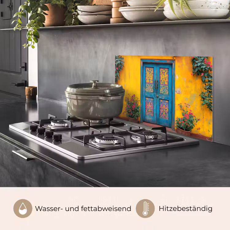 Spritzschutz Küche - Türen - Farbenfroh - Pflanzen — 2