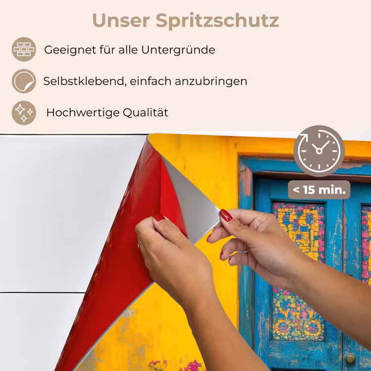 Spritzschutz Küche - Türen - Farbenfroh - Pflanzen — 4
