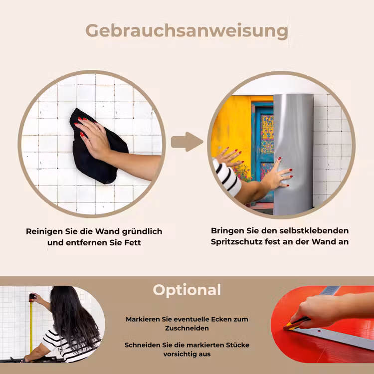 Spritzschutz Küche - Türen - Farbenfroh - Pflanzen — 6